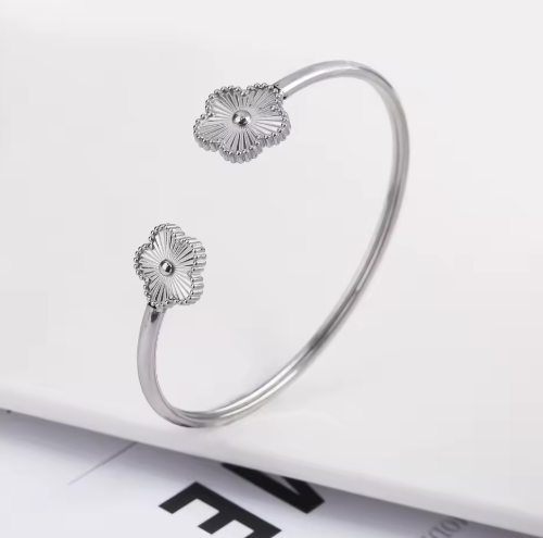 Pulsera floral acero inoxidable