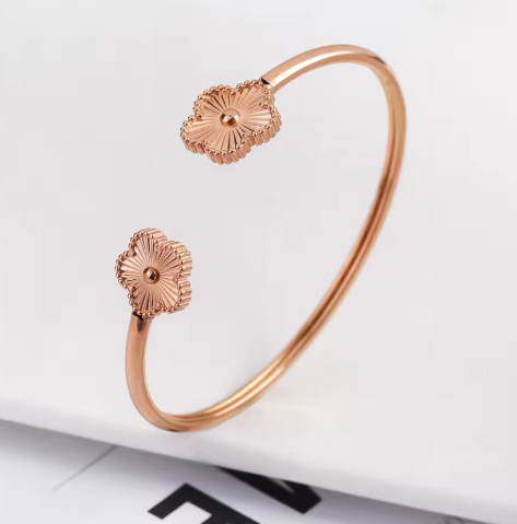 Pulsera floral acero inoxidable