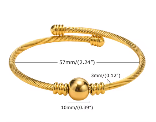 Pulsera de acero inoxidable Linda