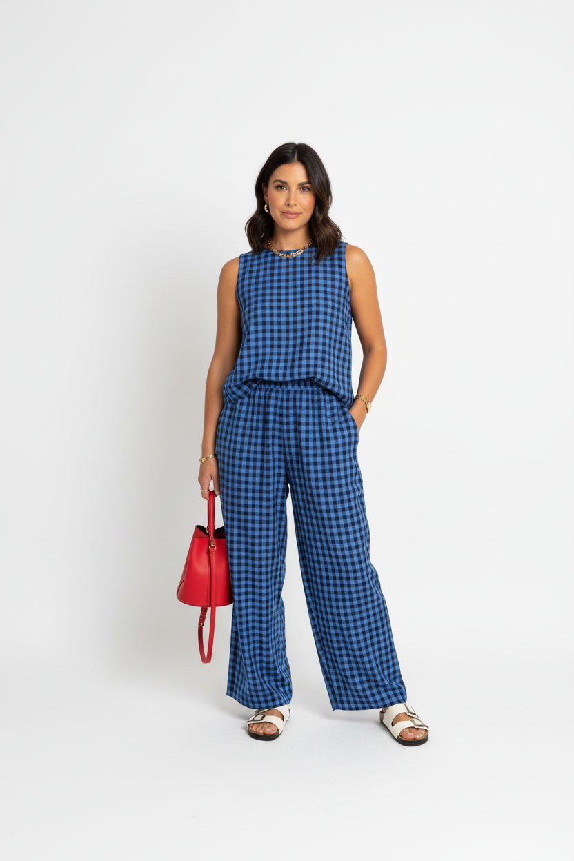 CONJUNTO TOP Y PANTALON ROSELINDA